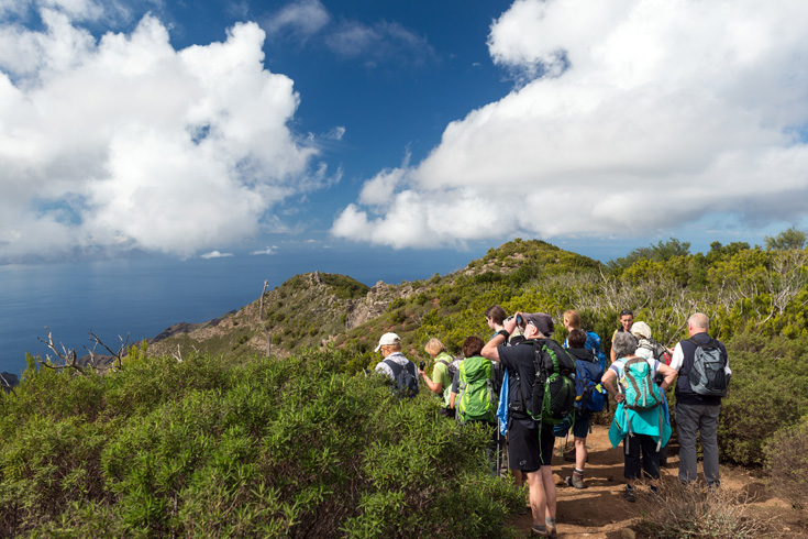 Hiking along the Teno Mountains